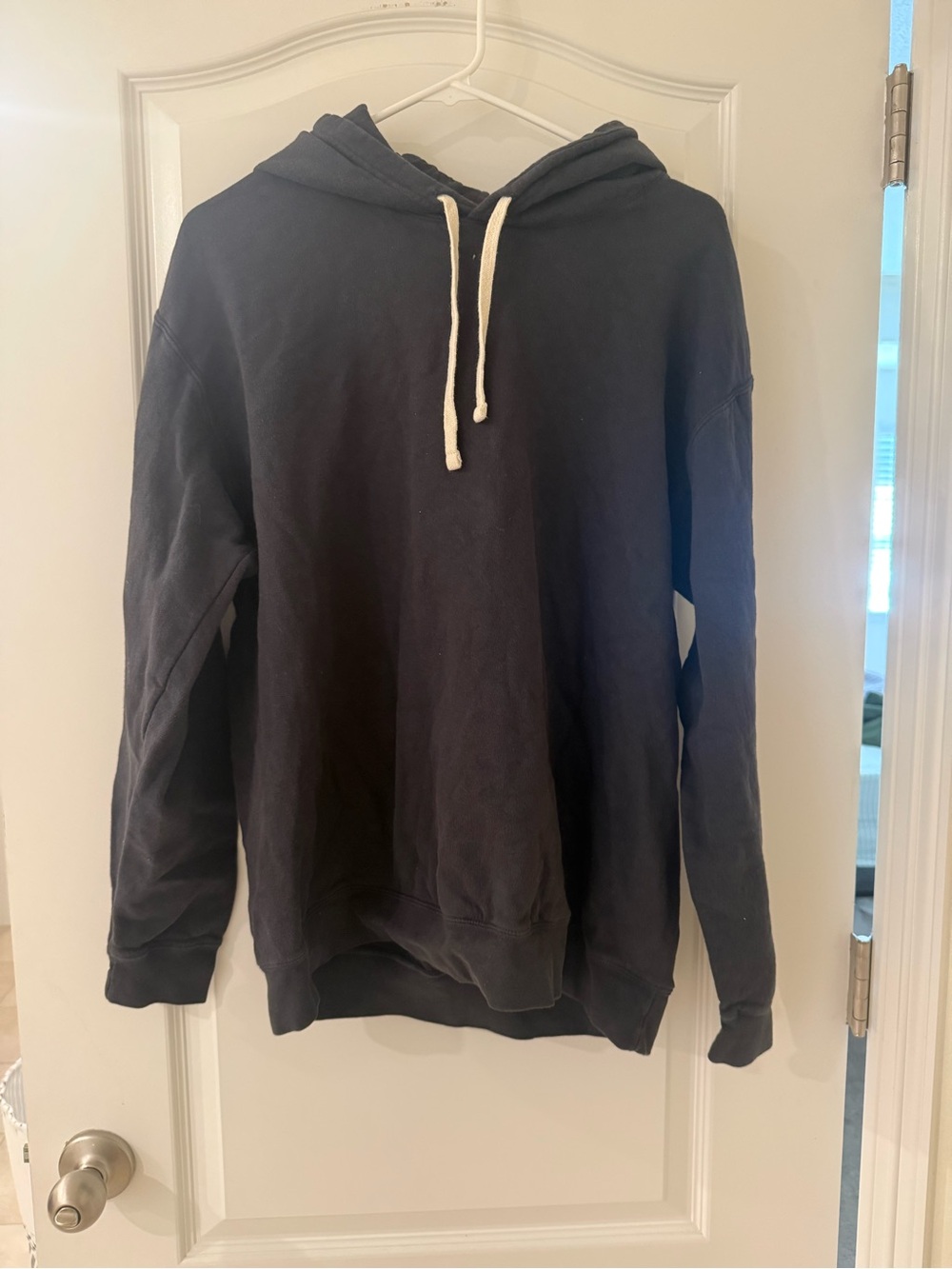 Comfort Colors Black Hoodie with White Drawcord